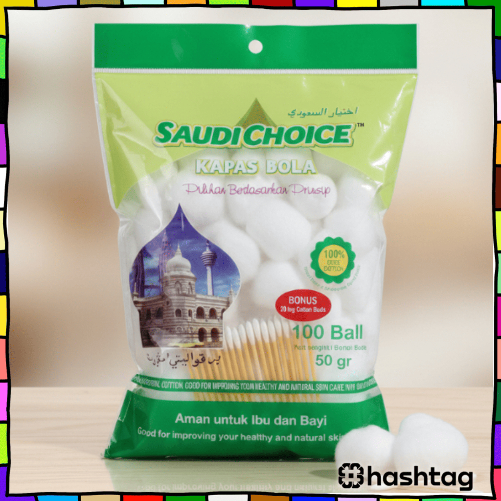 Hastag_id SAUDI CHOICE สําลีก้อนปลอดภัยสําหรับแม่และเด็ก Baby Y038