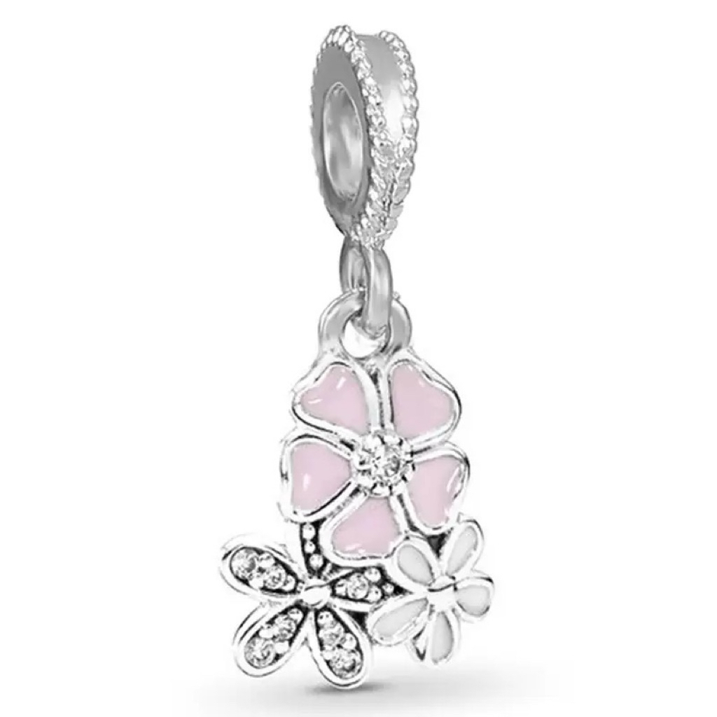 Pando* Poetic Blooms Dangle Charm - อุปกรณ์เสริมสร้อยข้อมือโซ่ Pando - สร้อยข้อมือ Silver Chain Pand