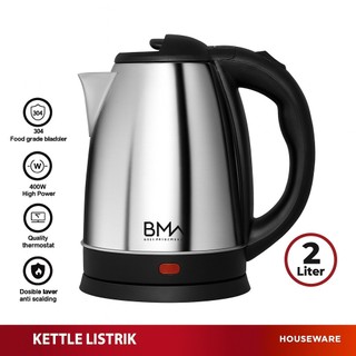 Teko Listrik Pemanas Air Panas Stainles  2Liter