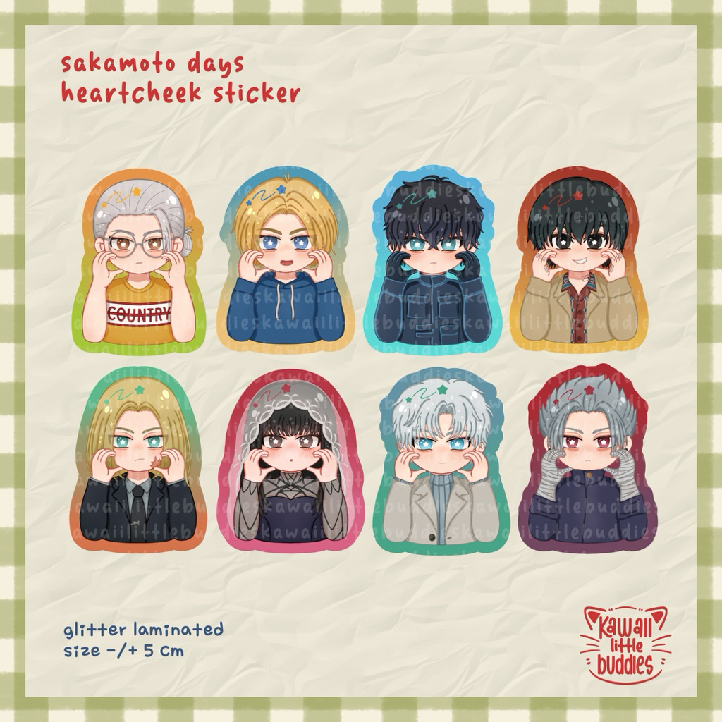 Sakamoto Days Fanart Sticker โดย kawaiilittlebuddies