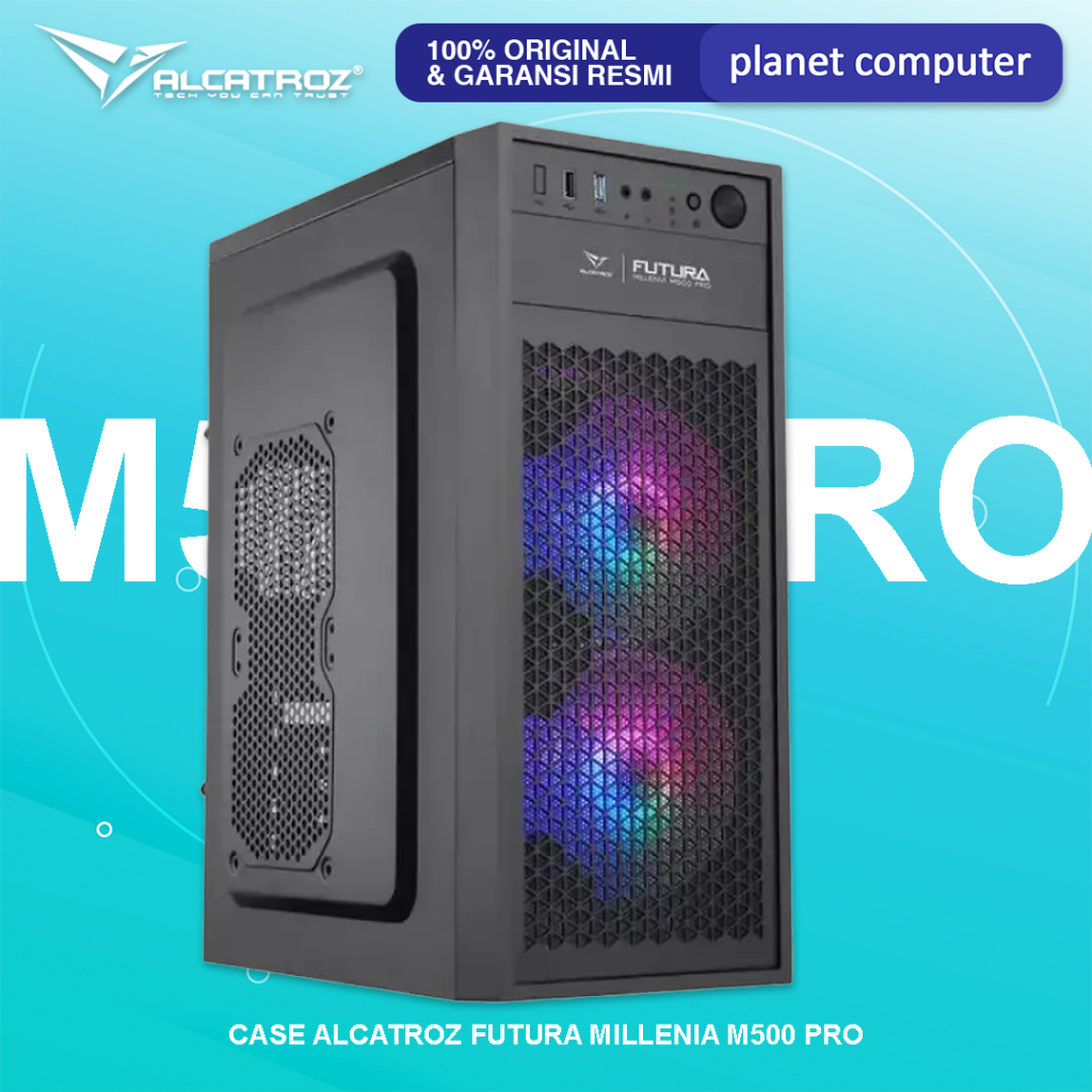 ALCATROZ FUTURA MILLENIA M500 PRO CASE PC M-ATX INCLUDES FAN + PSU