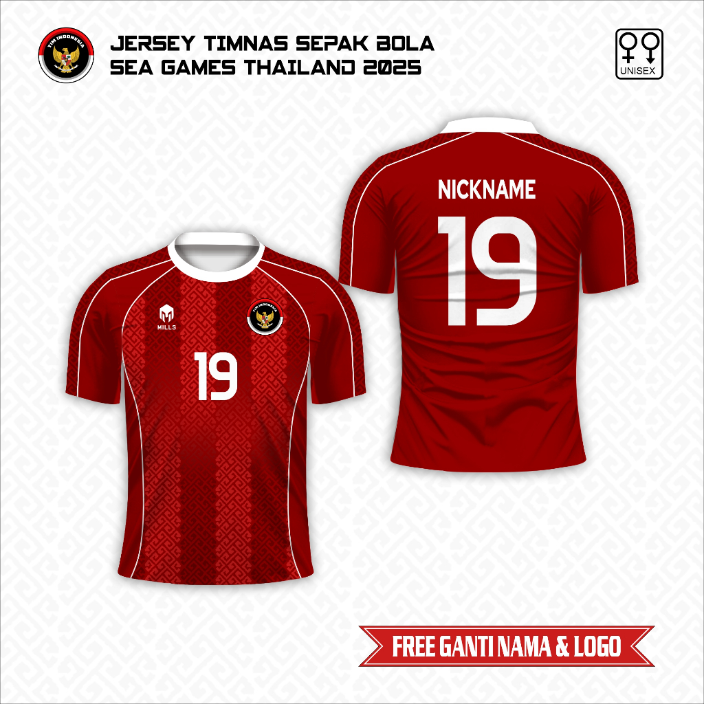เสื้อฟุตบอลชาวอินโดนีเซีย Sea Games เสื้อยืด Sea Games thailand 2025