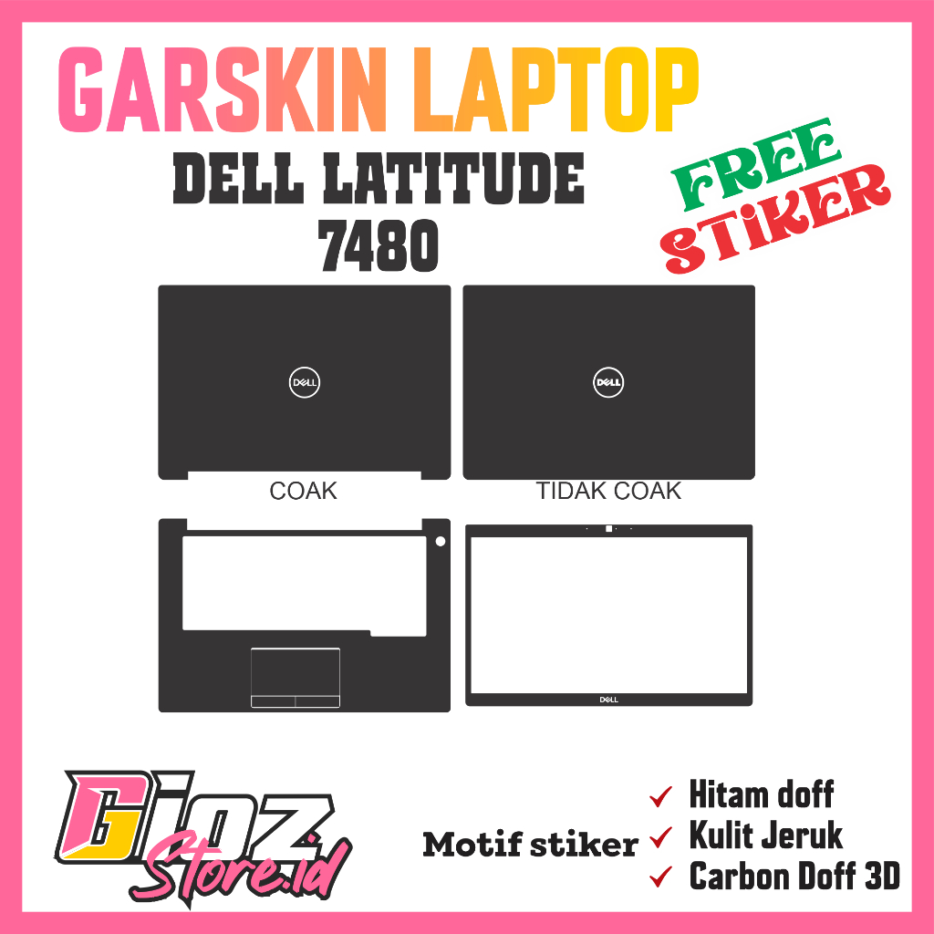 Dell 7480 Dell Latitude Laptop Garskin ฟรีสติกเกอร์ HOLOGRAM