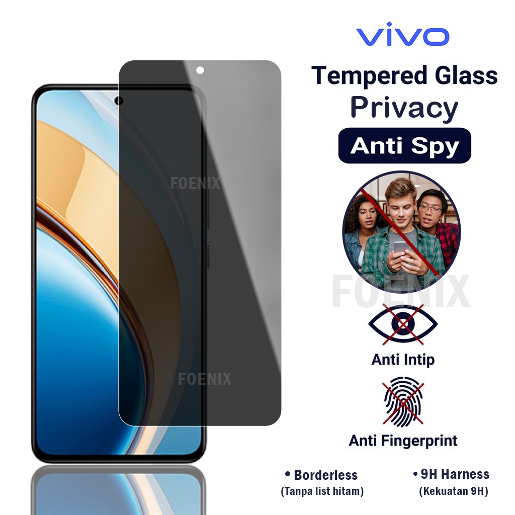 กระจกนิรภัย Anti Spy Privacy Non List Vivo Nex 2 S1 Pro S5 S7 T1 4G 5G T3 Y100 Y200 Y200e Y200i Y300