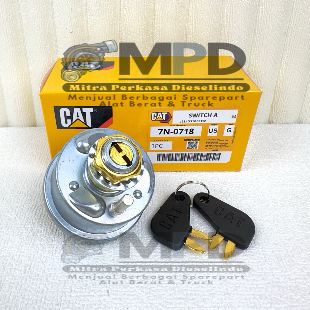 สวิตช์กุญแจสตาร์ทกุญแจจุดระเบิด 2 ฟุต 320D 320C D6G D7G 120K 910F 7N-0718 7N0718 OEM