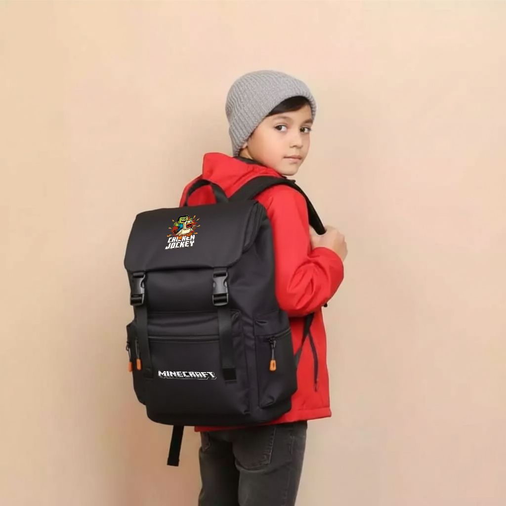 LOKAL Kittos - กระเป๋านักเรียนเด็กชายลําลอง กระเป๋าเป้พกพาดั้งเดิม สินค้าท้องถิ่น กระเป๋ากันน้ํา Min