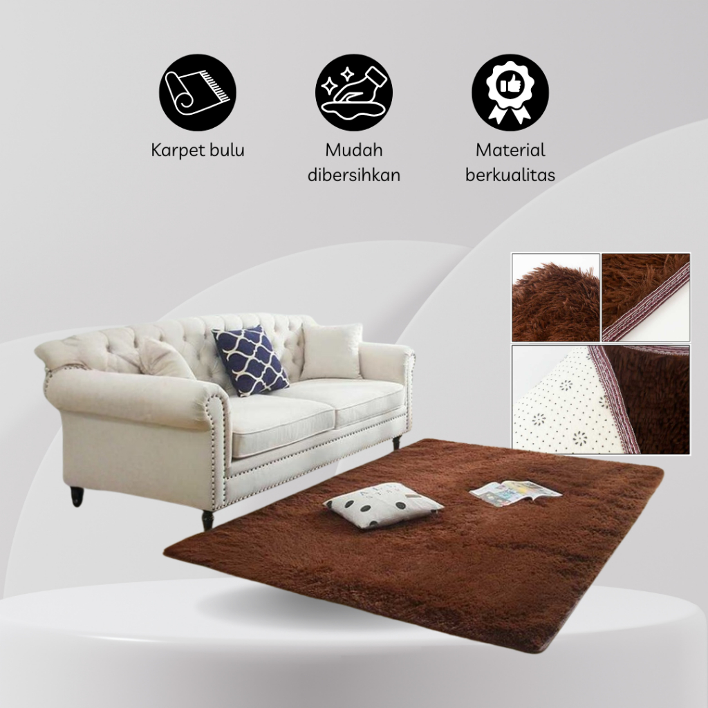 พรมกันลื่นกํามะหยี่ห้องนั่งเล่น 80x120ซม