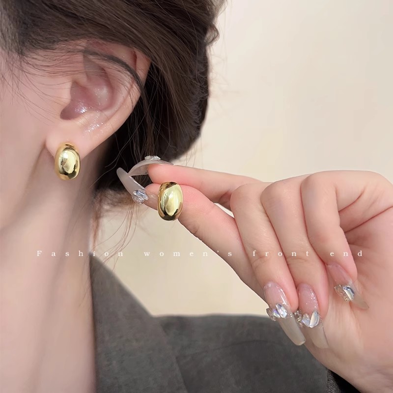 KOREAN STUD EARRINGS ต่างหูเงินผู้หญิง TITANIUM EARRINGS