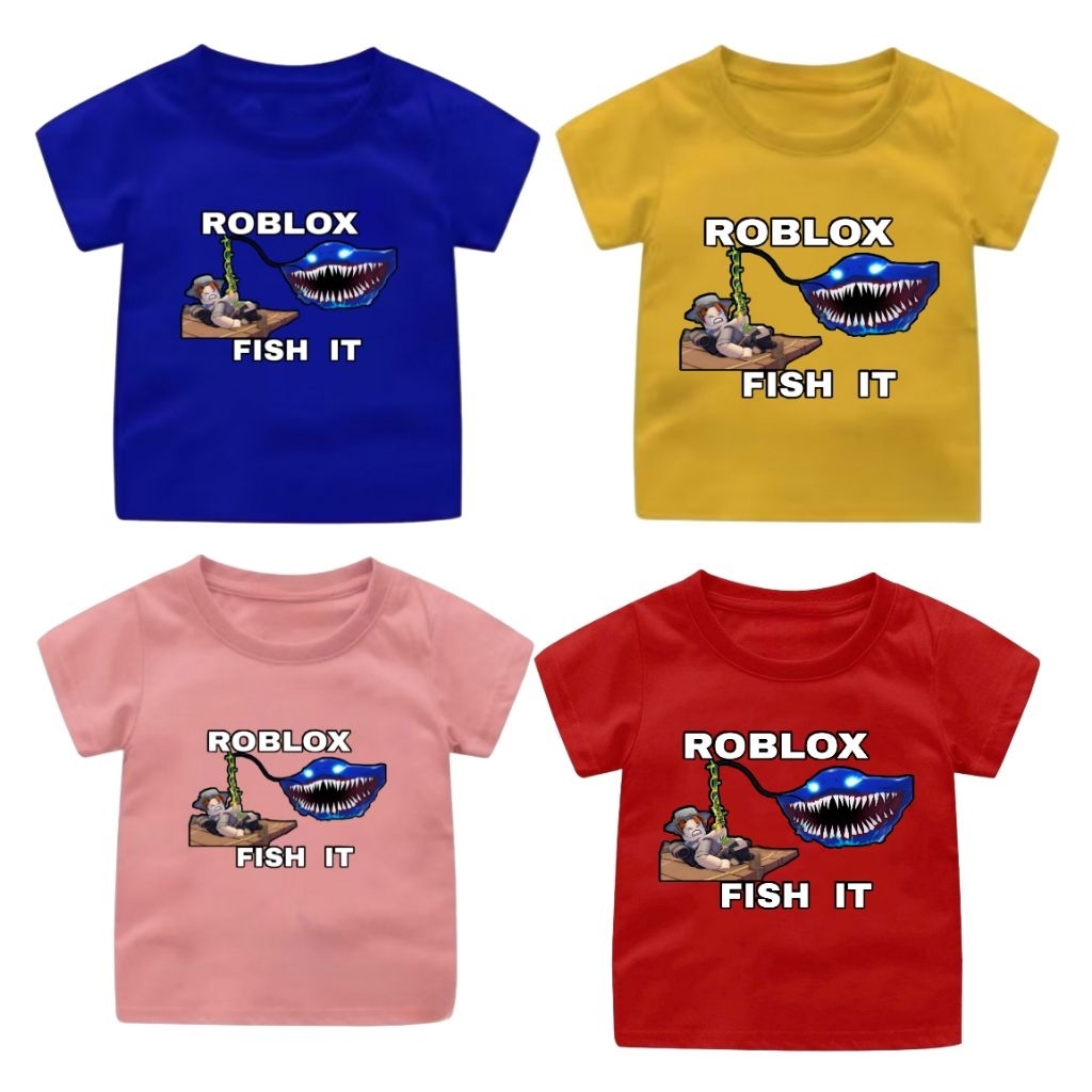 PE/UNISEX ROBLOX FISH IT EL GRAND MAJA CHILDRENS เสื้อยืด DIGITAL SCREEN PRINTING สําหรับ CHILDREN 1