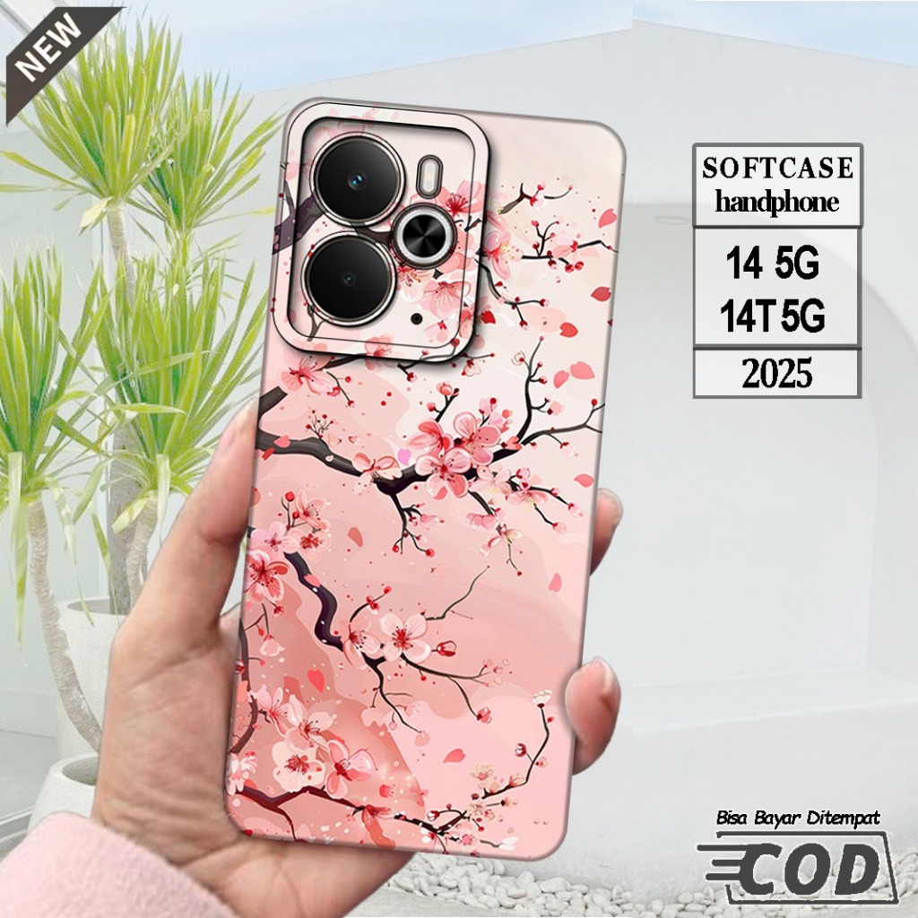 Silicone Realme 14 5G 2025 และ Case Realme 14T 5G 2025 _เคส ยืดหยุ่นสีดําใสยืดหยุ่น