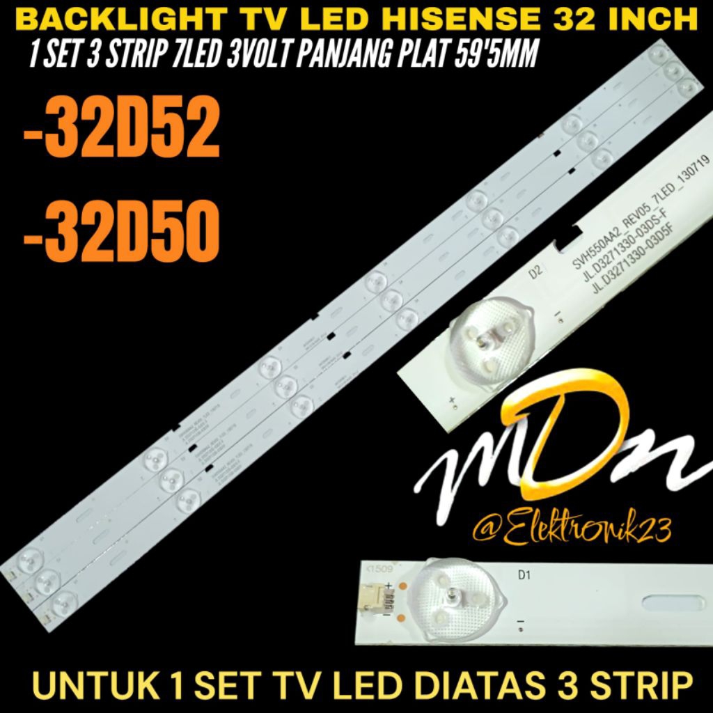 HISENSE 32 นิ้ว LED TV BACKLIGHT 32D50-32D52 32 INCH HISENSE TV BACKLIGHT