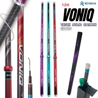 Joran Tegek Galatama Carbon Solid 12 H Ryukai Voniq with Ring Karet Bakar