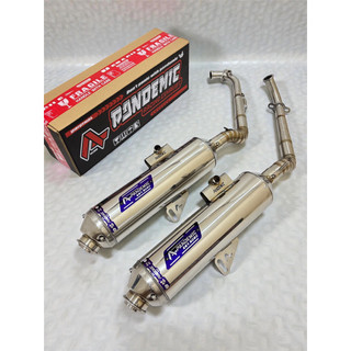 knalpot standar racing pandemic stainless SS SERIES type SS STEEL 01 untuk aerox nmax pcx vario lexi adv dll