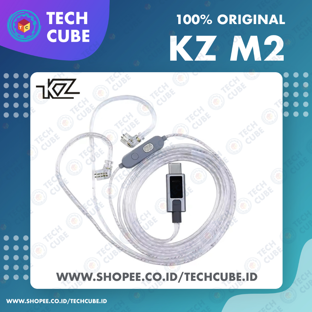 KZ M2 Dual Mic อัพเกรดสาย USB TYPE C สายชุบเงิน Pin Type C QDC 0.7 มม. EQ Switch