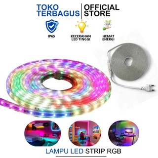 Lampu LED Strip RGB Meteran Premium - Anti Air, Hemat Listrik, Pemasangan Mudah, Super Terang!