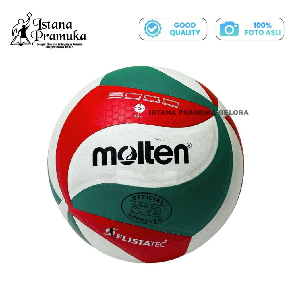 MOLTEN วอลเลย์บอลวอลเลย์บอล ORIGINAL MOLTEN 5000 V5M ORIGINAL MOLTEN วอลเลย์บอล ขนาด 5 - พระราชวังลู