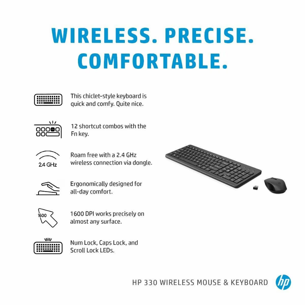 เมาส์ + คีย์บอร์ด HP 330 Combo 2V9E6AA