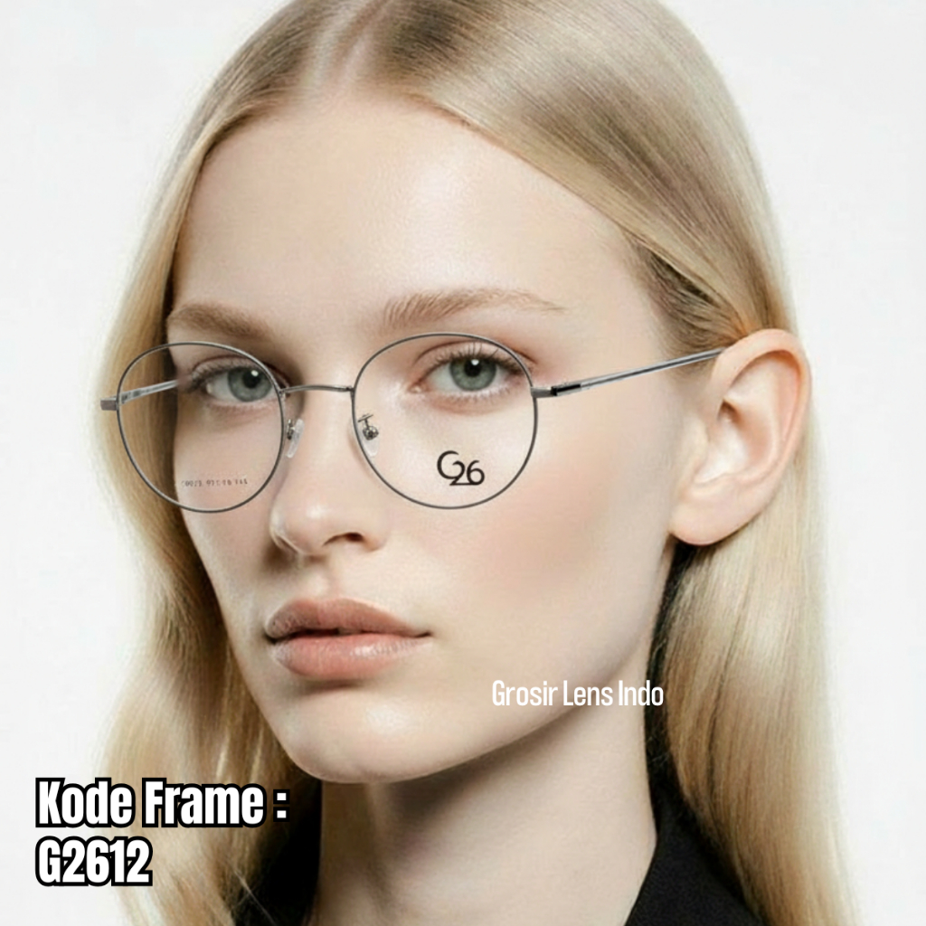 Original Metal Fashion Glasses G26 G2612 รับประกันกรอบ กว้าง 140mm