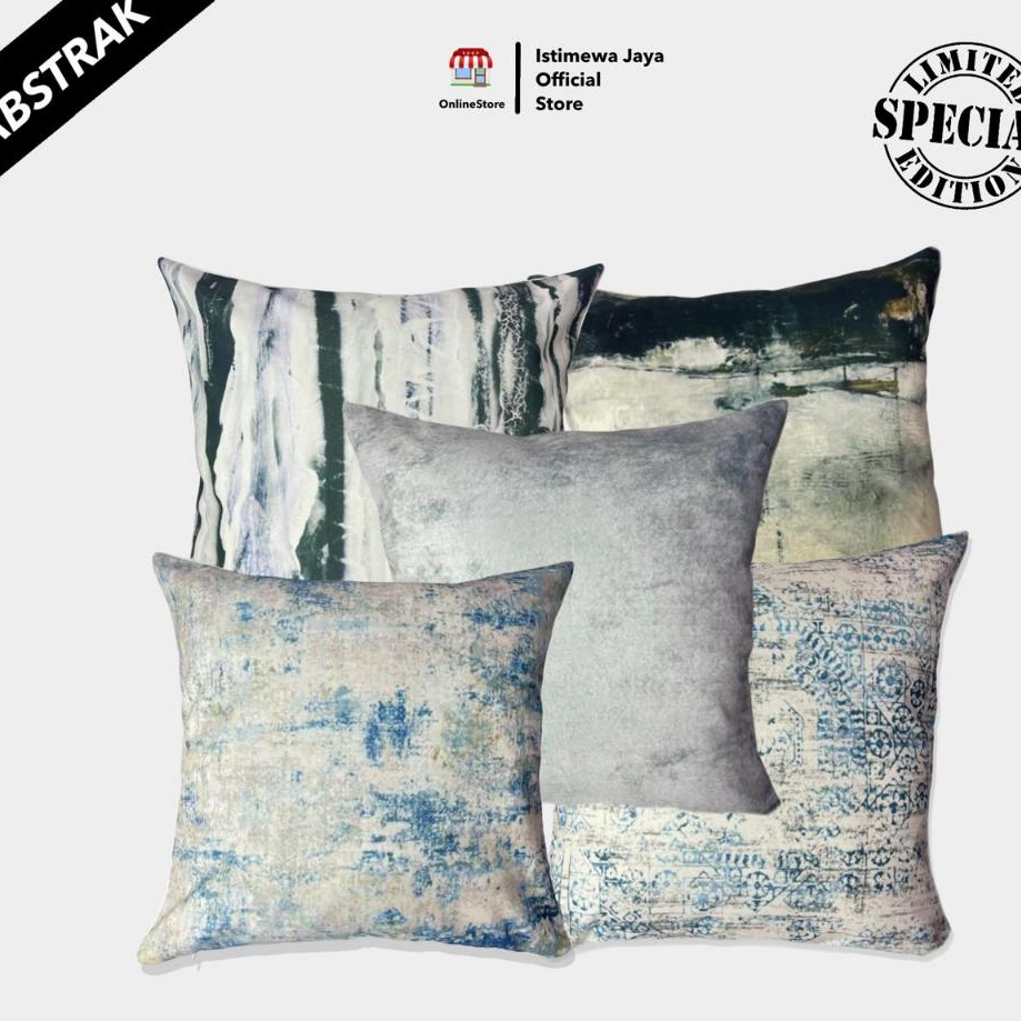 ISS - PILLOW COVER 45X45 CUSHION COVER CANVAS FULL COLOR ABSTRACT SERIES