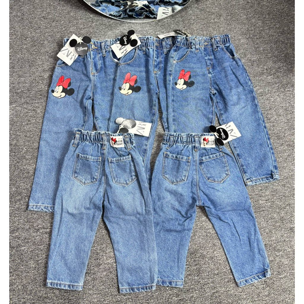 • BABYLURAIN • ZARA Denim Jeans Minnie Mouse