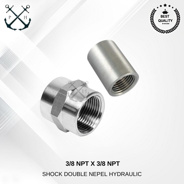 DOUBLE NEPEL HYDRAULIC INNER THREAD 3/8 NPT X 3/8 NPT