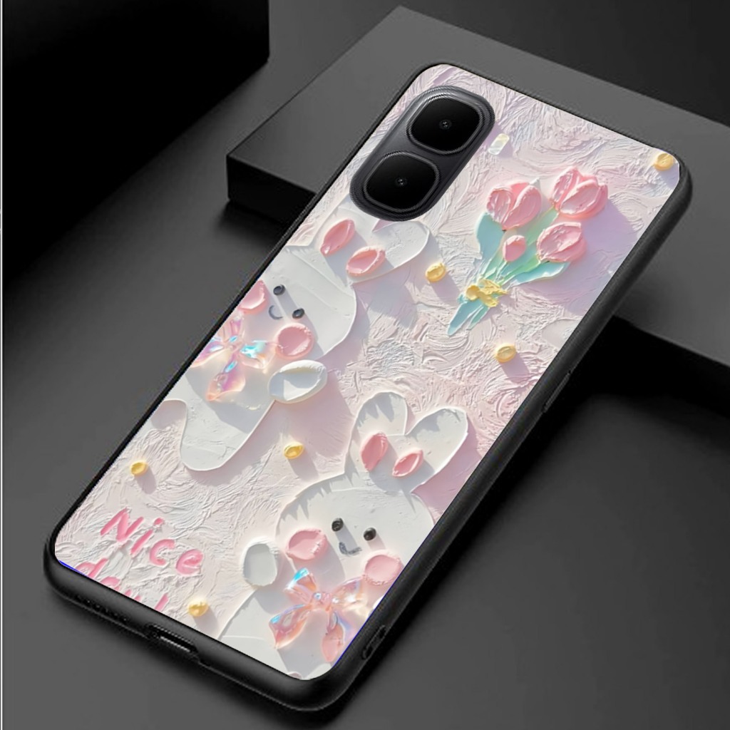 HP Softcase Glass Oppo A6X [BSG-47] - เคสโทรศัพท์ Oppo A6X - เคสกระจกอะคริลิค Oppo A6X ล่าสุด
