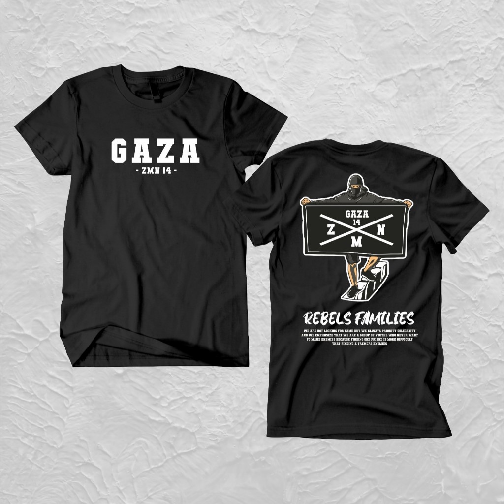 เสื้อยืด GAZA X ZMEN14 l เสื้อยืดครอบครัว GAZA REBELS
