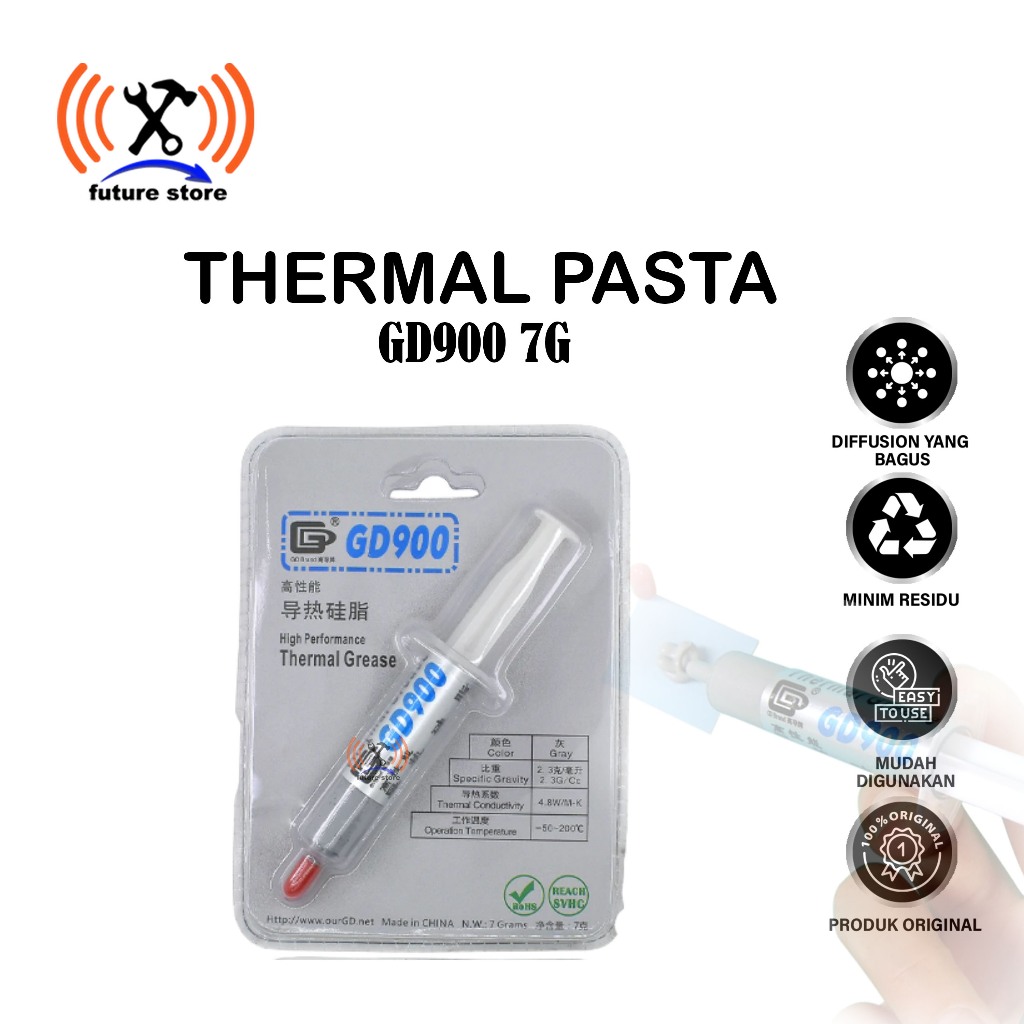 GD900 THERMALT COMPOUND 7G ต้นฉบับสําหรับ CPU GPU CHIPSET - THERMAL PASTA GD900 ORIGINAL 7G ประสิทธิ