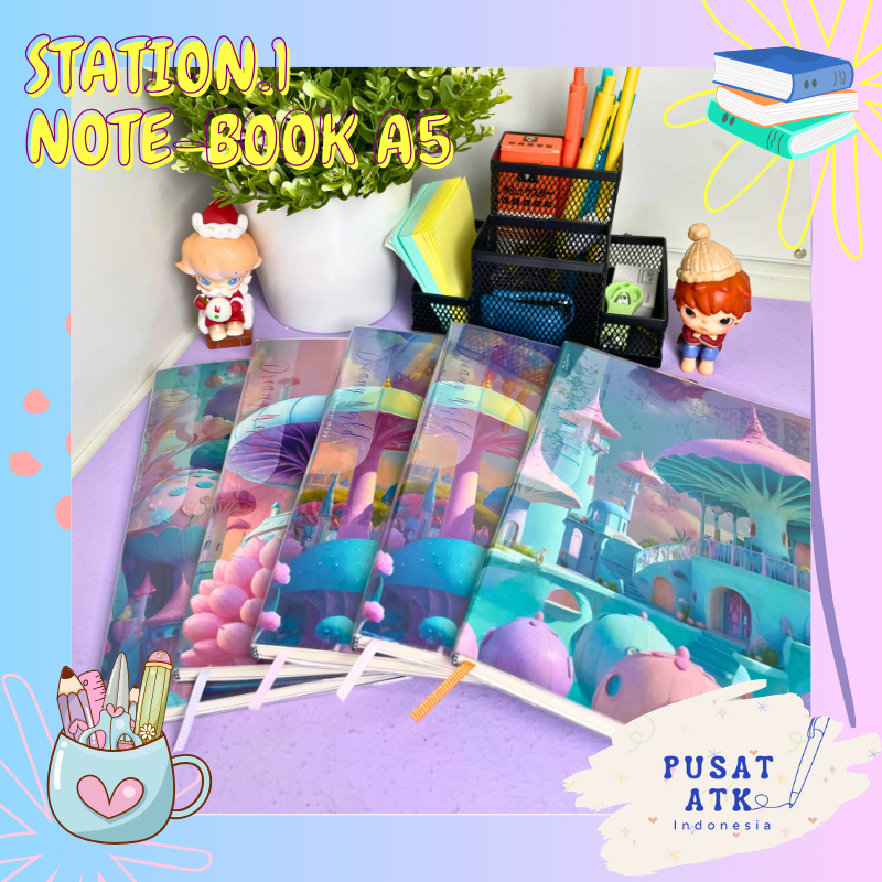 Station.1 NoteBook A5 Soft Cover 60 JTJC / School NoteBook Cute NoteBook