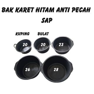 Bak Air Karet Hitam Anti Pecah | Jolang Jumbo | Asli Karet | Ukuran 20 23 26 28 | SAP