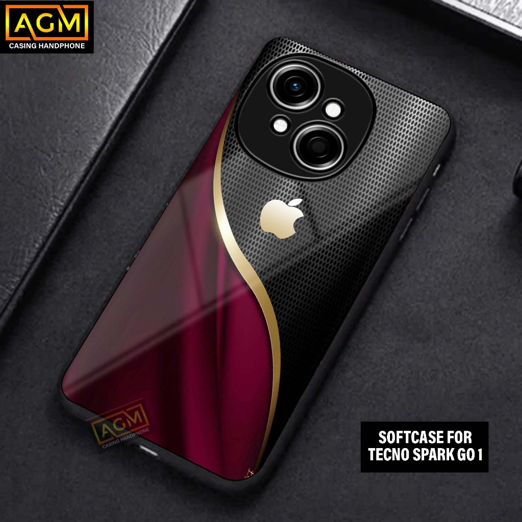 เคส Tecno Spark Go 1 - เคส Softcase Glossy ใหม่ Hp Tecno Spark Go1 [Apple Motif] - เคส AGM เคสกระจก 