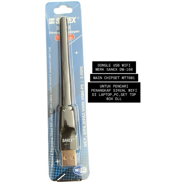 USB WIFI DONGLE CAN BE ใช้แล้วสําหรับ SANEX DW-168 อะแดปเตอร์ USB ไร้สาย 150 mbps