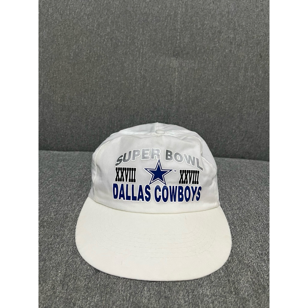 Dallas Cowboys Super Bowl XXVIII หมวกแก๊ปหมวกด้านหลังสีขาววินเทจ