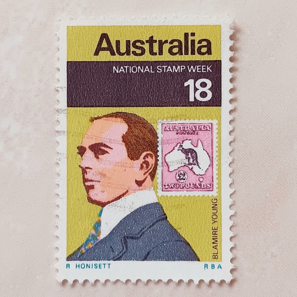 (OG) Australian Stamp 1976 National Stamp Week - Blamire Young 18 cent Used