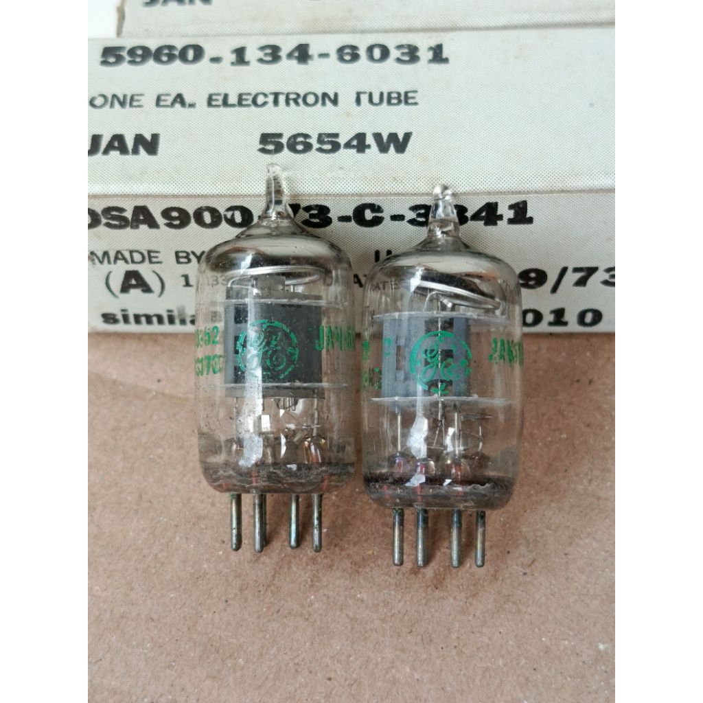 หลอด JAN 5654 GE คู่ = 6J1/6K4/EF9/6AK5/CV4010 NOS