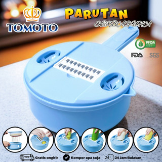 TOMOTO[C-543]Alat Parutan Baskom Pemotong Sayur Buah Serbaguna Multi Slicer Kitchenware