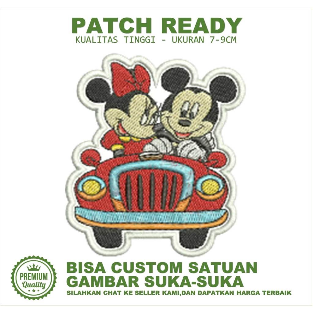 MIKEY MOUSE EMBROIDERY PATCH EMBLEM TESTIMONI-BC