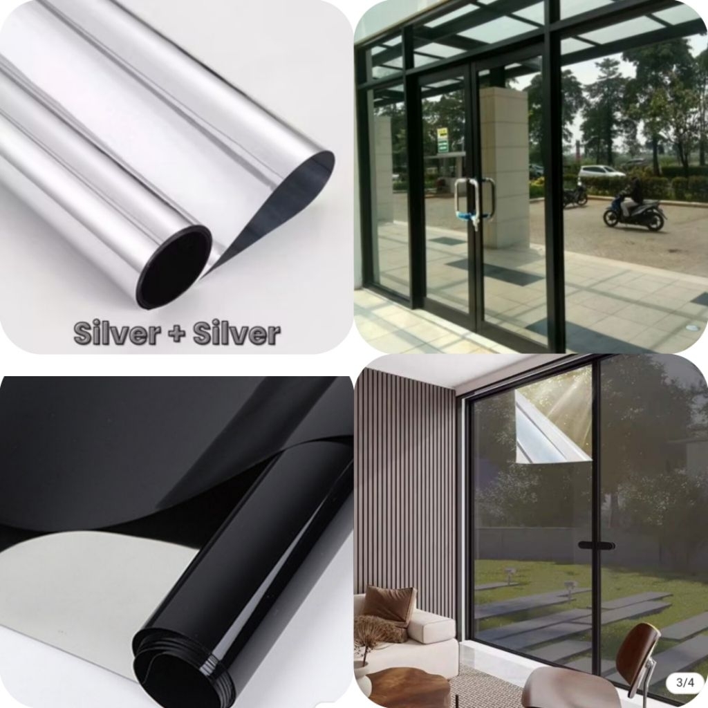 พรีเมี่ยม !! สินค้าใหม่ ONE WAY GLASS WINDOW COATING FILM STICKER UK152CMX50 CM