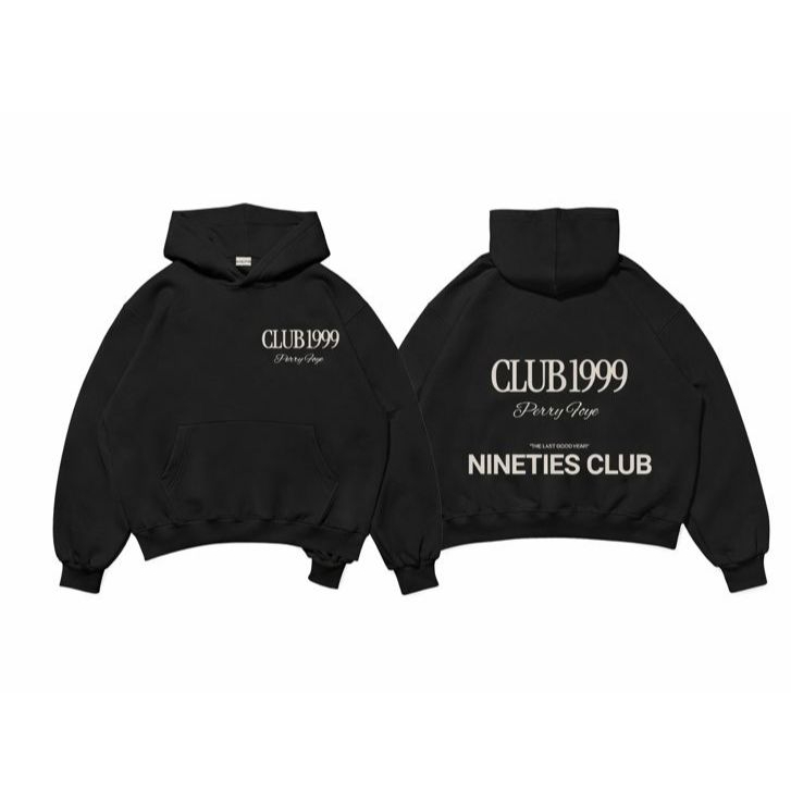 PERRYFOYE - Oversize Boxy Hoodie CLUB1999 / Boxy Hoodie / Oversize Boxy Hoodie