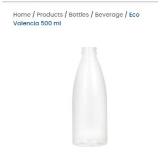 บรรจุภัณฑ์ 500ML ECO VALENCIA BOTTLE BEAUTIFUL SLIM 500ML ECO VALENCIA