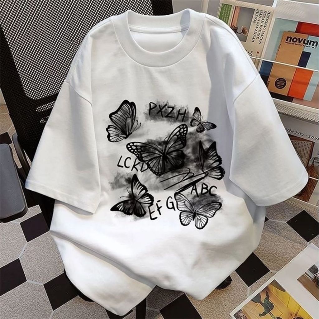 เสื้อยืด Vintage Butterfly Shadow Unisex Top - Butterfly Shadow