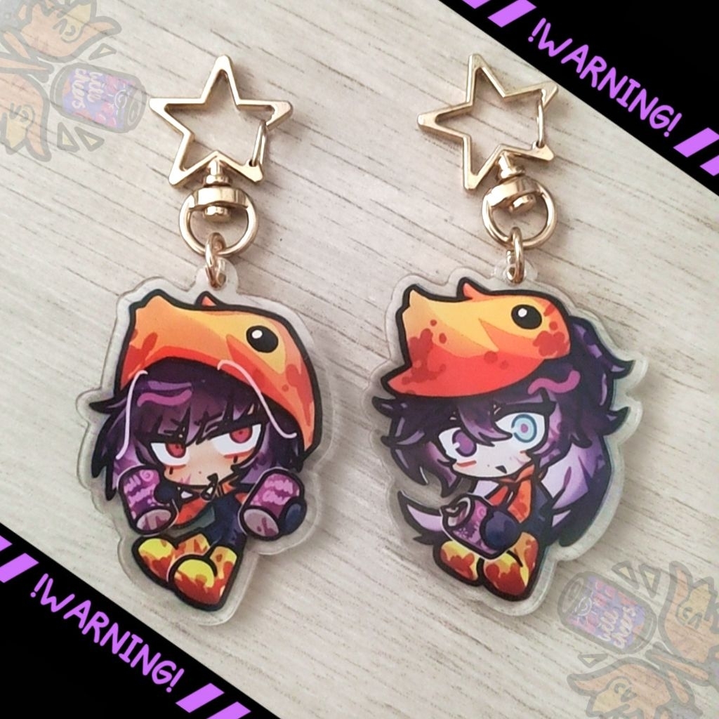 Soda Hong Lu Ryoshu EGO พวงกุญแจ Limbus บริษัท Fanart โดย Tofuaru