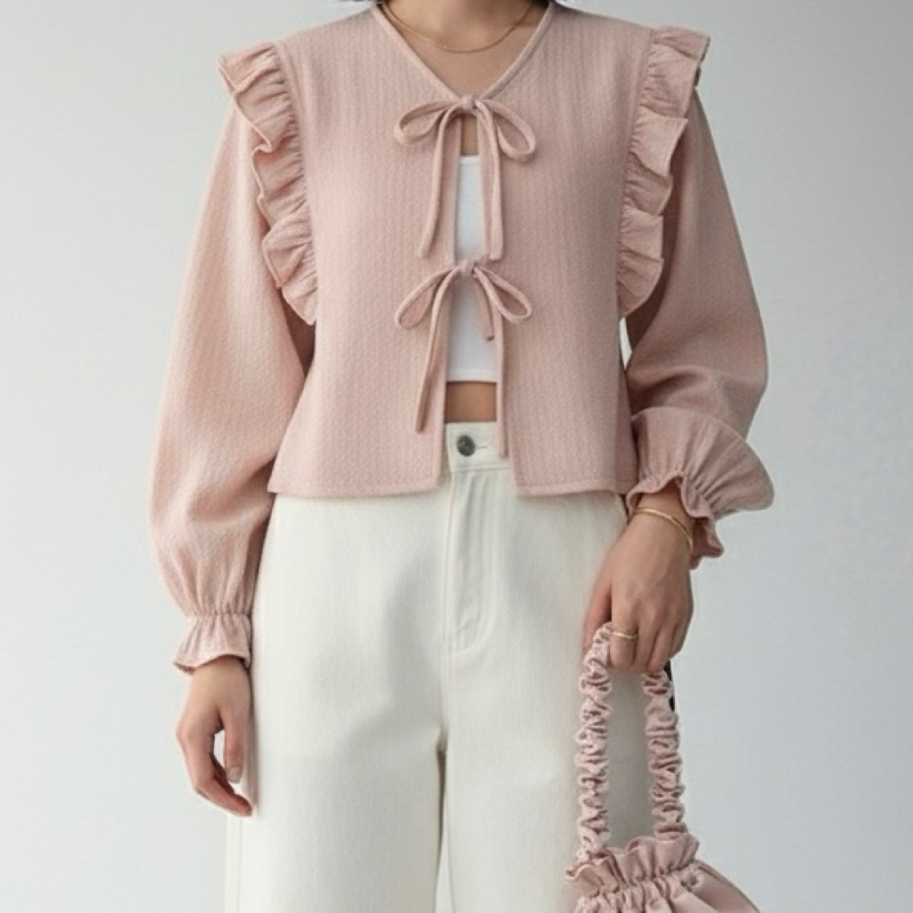 RUFFLE CARDIGAN โดย Everlooks