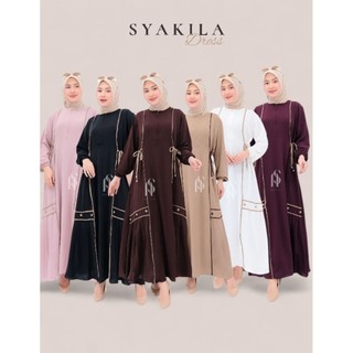 Nabil Series - Syakila Dress Gamis Simple Elegant Daily Wanita Remaja Kancing Slim Lebaran 2026 Cantik