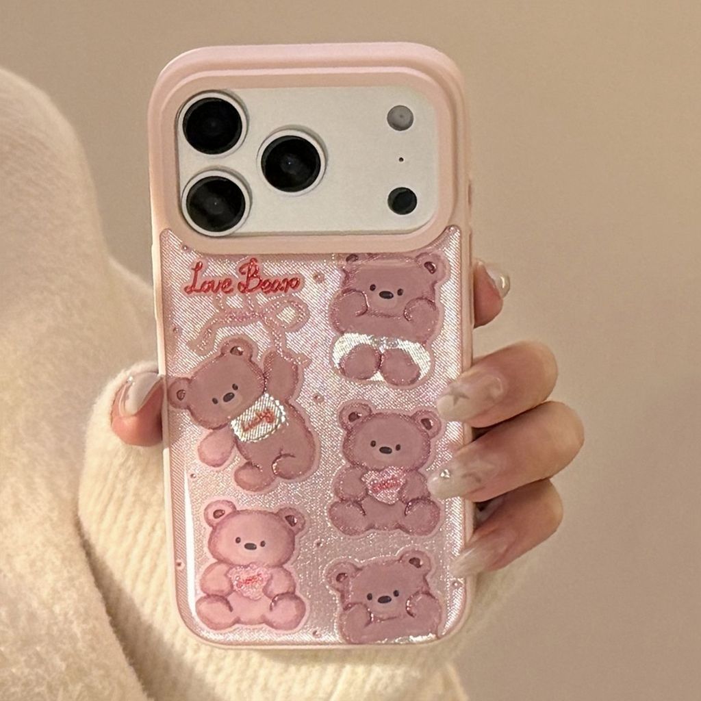 IPhone 17 Bear Pink Case iPhone 17 Case iPhone 17 Pro Case iPhone 17 Promax Case iPhone CSK001