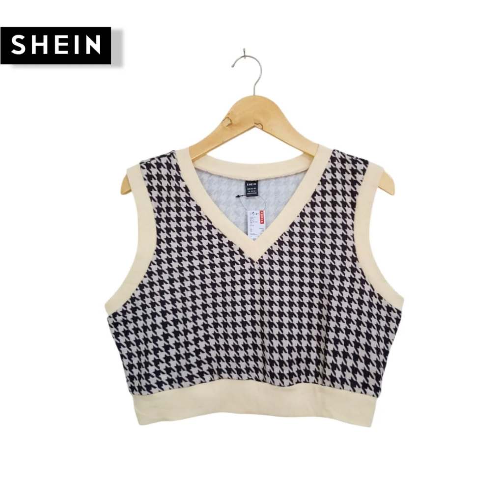 HS Shein เสื้อกั๊กครอปสีเหลืองอ่อน (CODE: B126 - 11)