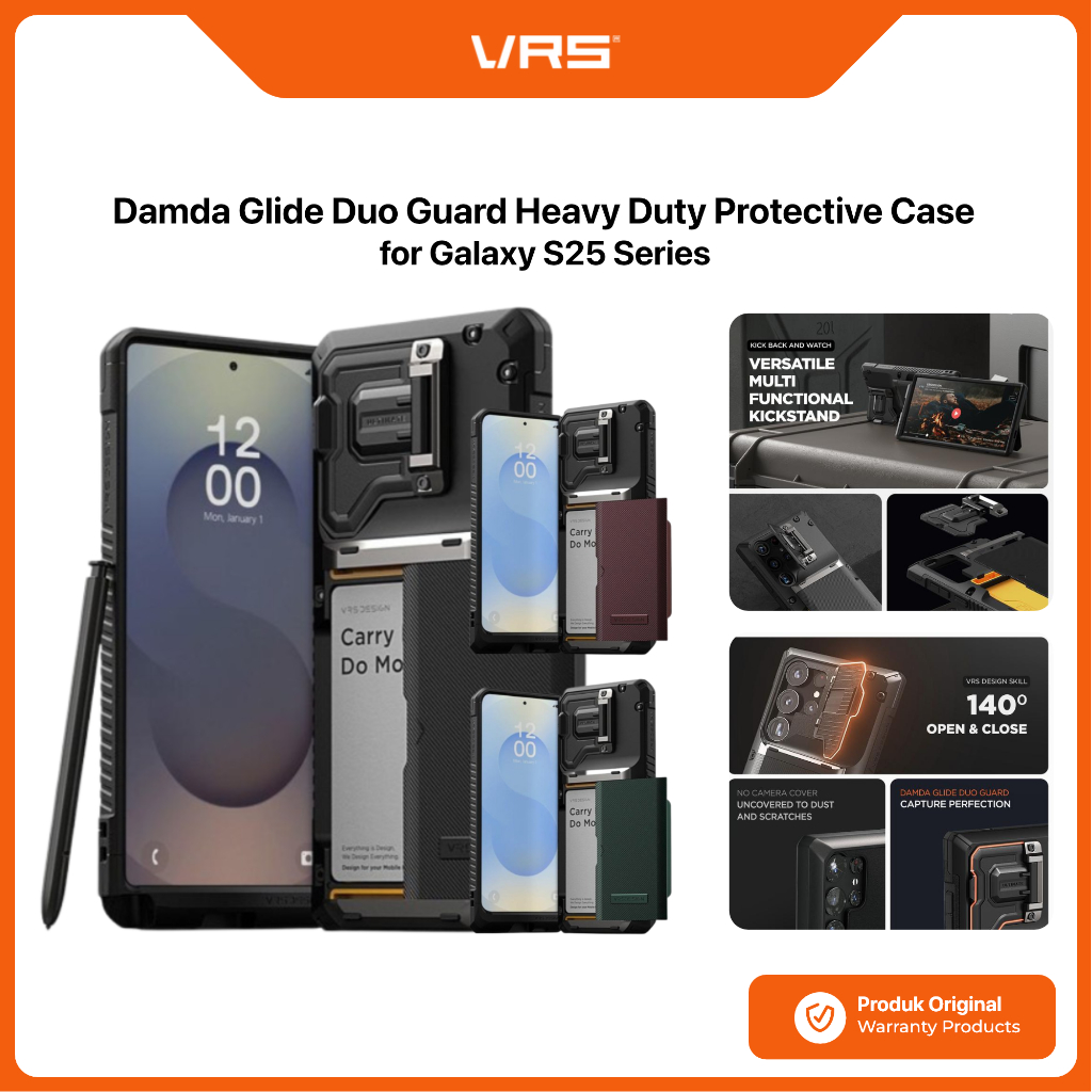 เคส VRS Samsung Galaxy S25 Ultra Plus VRS Design Damda Glide DuoGuard Heavy Duty ฝาครอบกล้องป้องกันก