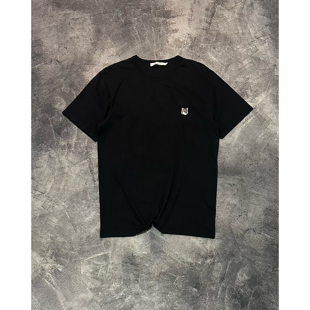 Maison Kitsune Headfox เสื้อยืดสีดํา