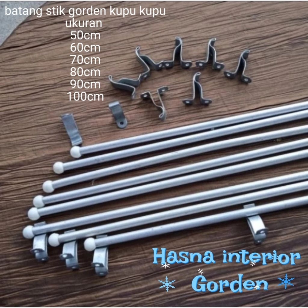 IRON ROD CURTAIN STICK/CURTAIN STICK สําหรับ BUTTERFLY CURTAINS