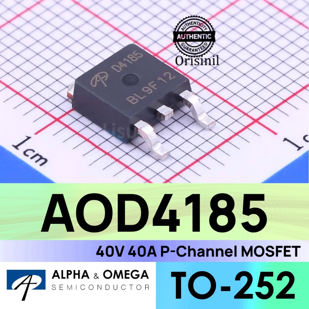 AOD4185 40V 40A P-Channel MOSFET D4185 TO-252 DPK Alpha & Omega ORIGINAL